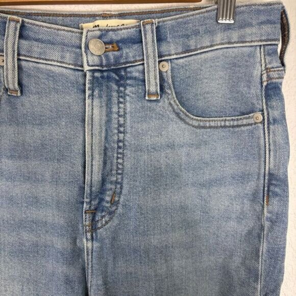 Madewell The Perfect Vintage Jean High Rise Straight Leg Raw Hem Size 25 - Picture 6 of 15